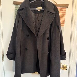 Michael Kors Charcoal Coat with Silver Accents